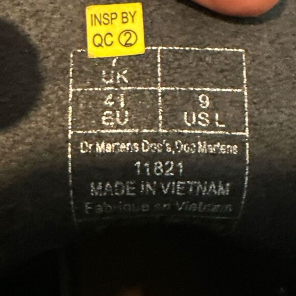 Dr Martens 1460 Black Patent Leather Lace-Up moto combat Boots size 9 women - Picture 15 of 15
